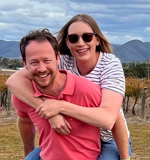 Caitlin and Jarrod, owners of Penguin Beach House