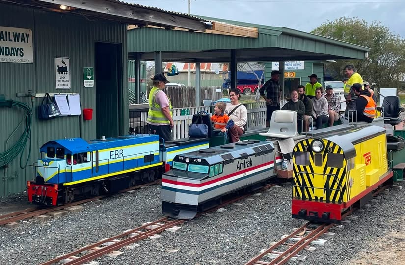 Miniature railway locomotives at Ulverstone Miniature Railway, Tasmania